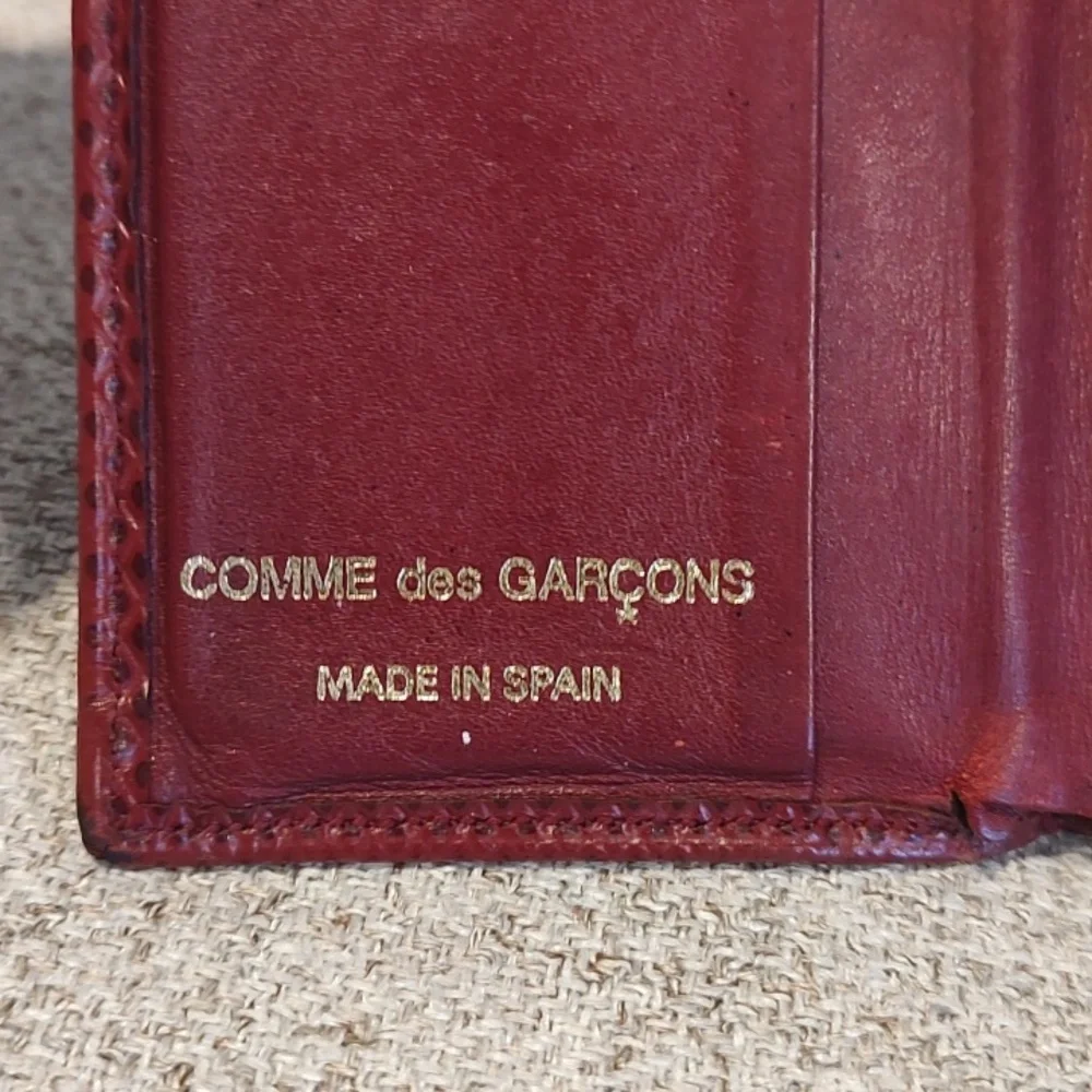 Comme des Garcons Bifold Slim Wallet Card Holder Used *Peeling*
